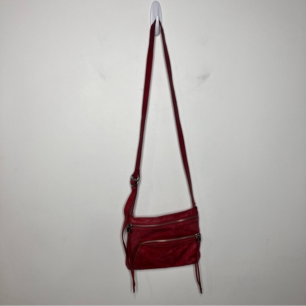 HOBO red‎ leather crossbody bag small size